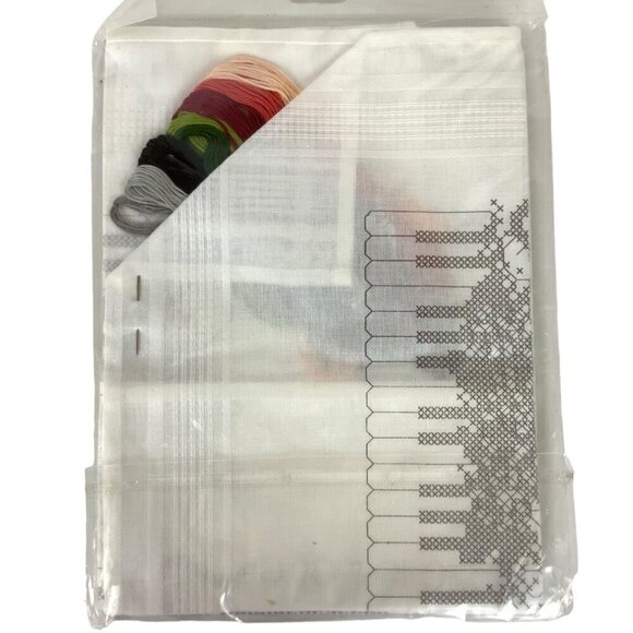 Village Linens 1449 Music Is Love Cross Stitch Table Runner Craft Kit 16x36 - Picture 2 of 2